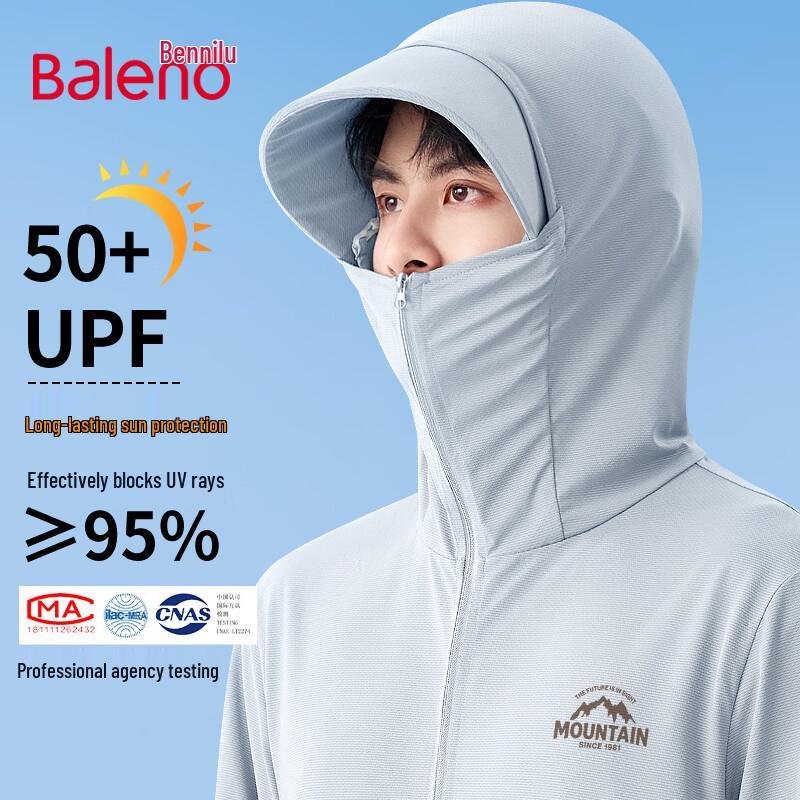 Baleno Men s Lightweight UPF50+ Sun Protection Hooded Jacket M