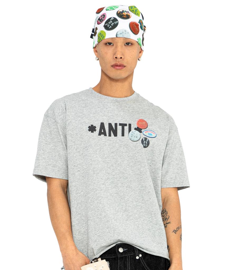 XTONZ Xf010 Anti-Pin Badge T-Shirt (Gray)