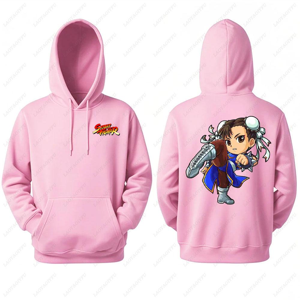 Unisex Chun Li Street Fighter Long Sleeve Hoodie Autumn Winter Fashion Harajuku Streetwear Tops for Men Man hoodies men clothin