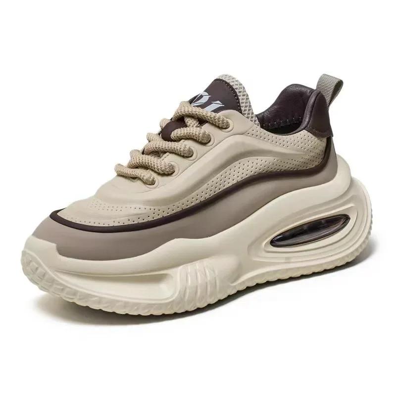 Fashion Men's Casual Shoes  New Men's Sneakers Hot Sell Shock-absorbing Soft-soled Men's Platform Shoes Tenis Masculino