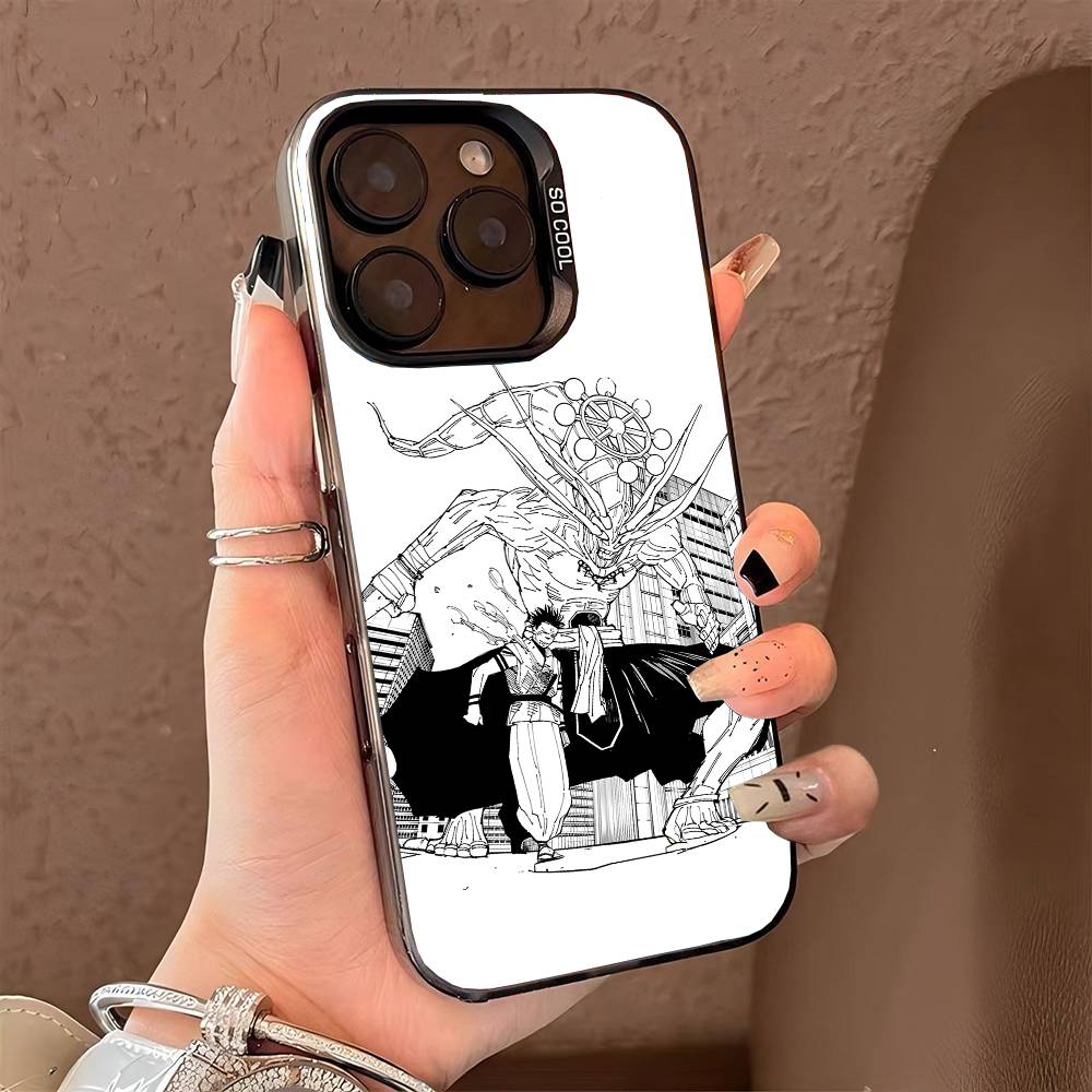 J-jujutsu kaisen  phone case for iPhone 17 17Air 16 15 14 13 12 11 Pro Max Plus Colorful Silver
