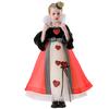 Halloween Cos Queen of Hearts Princess Dress Alice In Wonderland Dress Masquerade Ball Show Costume