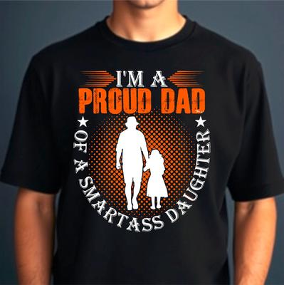 Ich bin ein stolzer Vater einer klugen Miststück-Tochter T-Shirt, Lustiges beleidigendes Geschenk