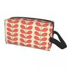 Travel Orla Kiely Wallpaper Toiletry Bag Cute Flowers Floral Retro Cosmetic Makeup Organizer Women Beauty Storage Dopp Kit Box