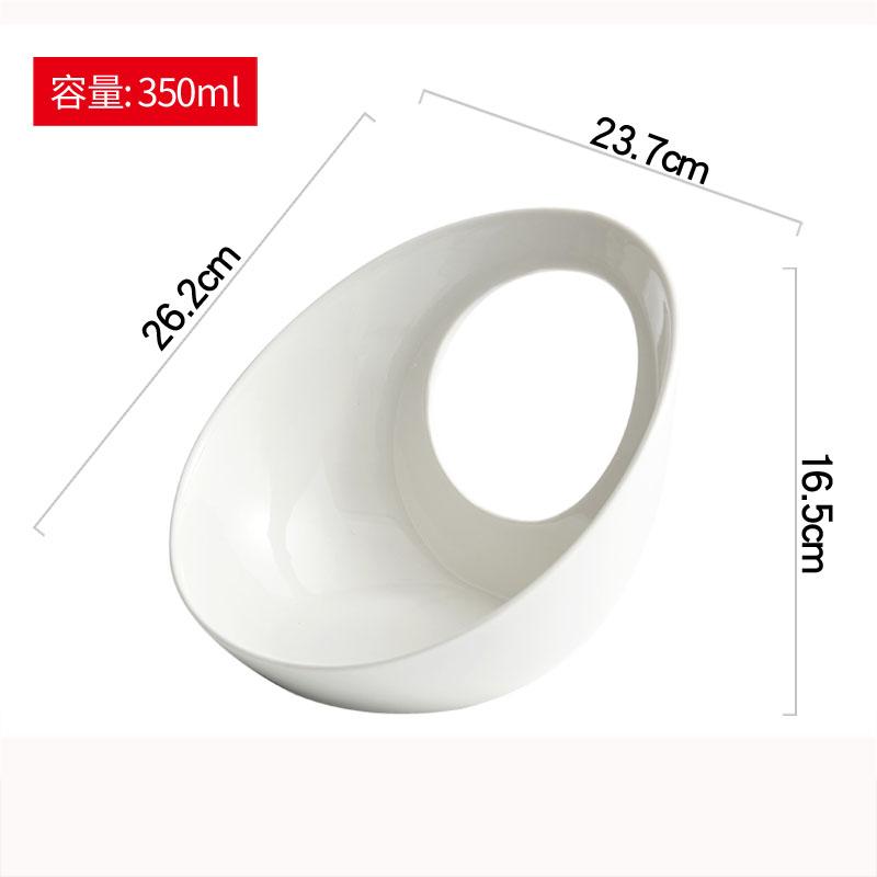 

Чисто белая керамическая тарелка Специальной формы Десертная тарелка Салатные тарелки Тарелки для закусок Ресторанная посуда с художественной концепцией