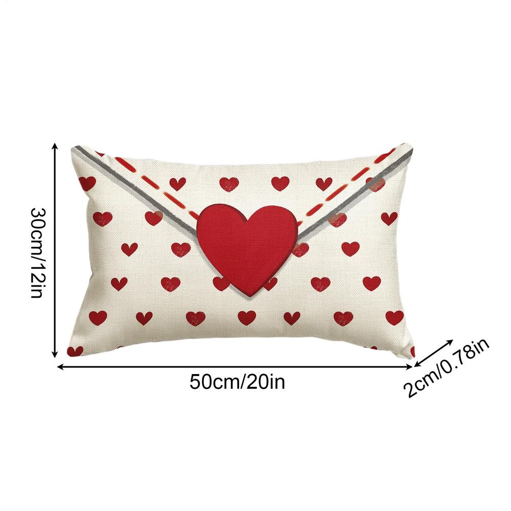 

Couch Pillow Covers 30x50x2cm Red White Soft Pillow cases Valentines Day Pillow Cover for Holiday Home Bedroom Couch Sofa Porch