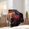 For Transformers,Cybertron,Decepticon-Themed Flannel Blanket, Glam Style, Digital Print, All-Season Comfort, Tear-Resistant, Knitted Craftsm