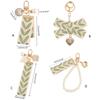 Schlüsselanhänger mit Blattmuster Niedlicher Auto-Schlüsselhalter Armbandschlaufe Schlüsselanhänger Perlmutt-Anhänger Schlüsselringe Geschenk für Mädchen Kinder Frauen