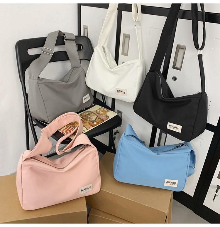 2023 New Street Style Canvas Bag Women Men Large Capacity Shoulder Bag