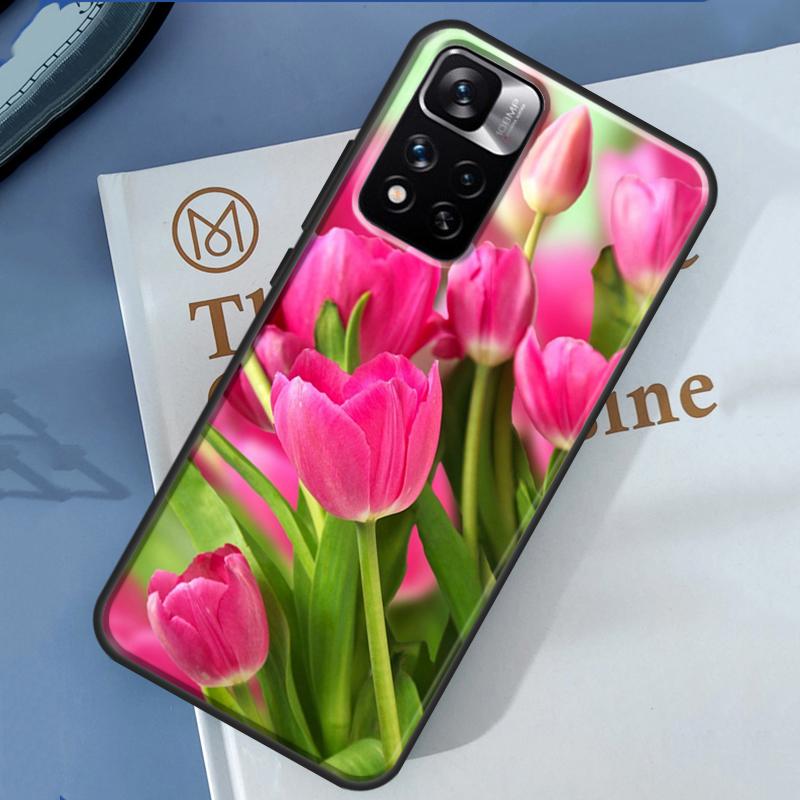 Tulips Flower Case For Xiaomi Redmi Note 14 13 11 9 10 12 Pro 9S 10S 11S 12S Redmi 10C 12C 13C 14C Cover
