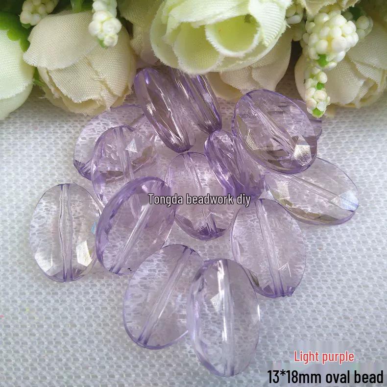 DIY Handmade Beading Kit: Transparent Acrylic Oval Beads for Jewelry, Curtain, Partition, and Accessories