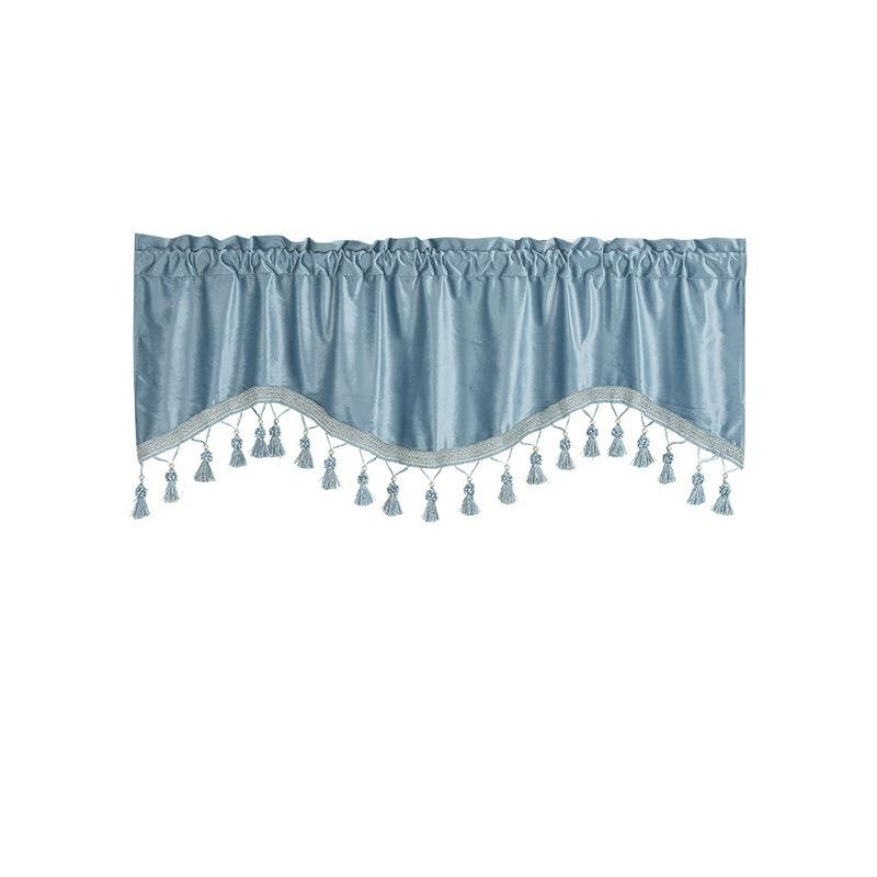 

Европейский стиль кружевные занавески балдахин бархатный балдахин фестончатый короткий занавес спальня гостиная декор окна шторы 132x46cm