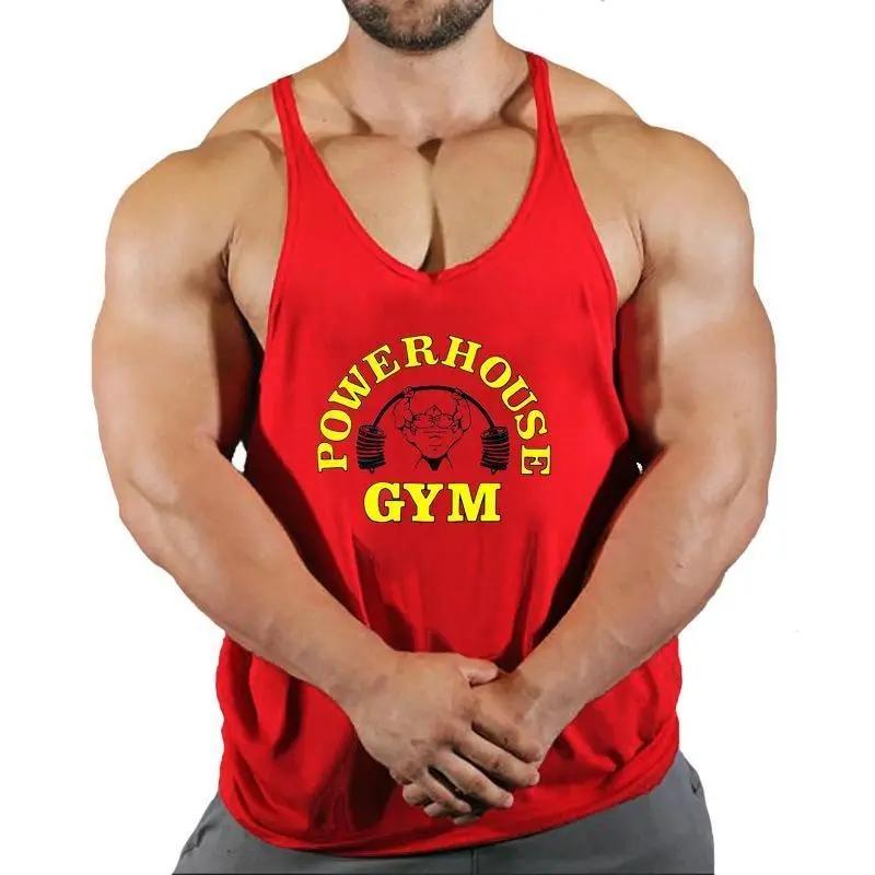 

Bodybuilding Clothing Undershirt Mens Cotton Fitness Stringer Singlets Vest Plus Size