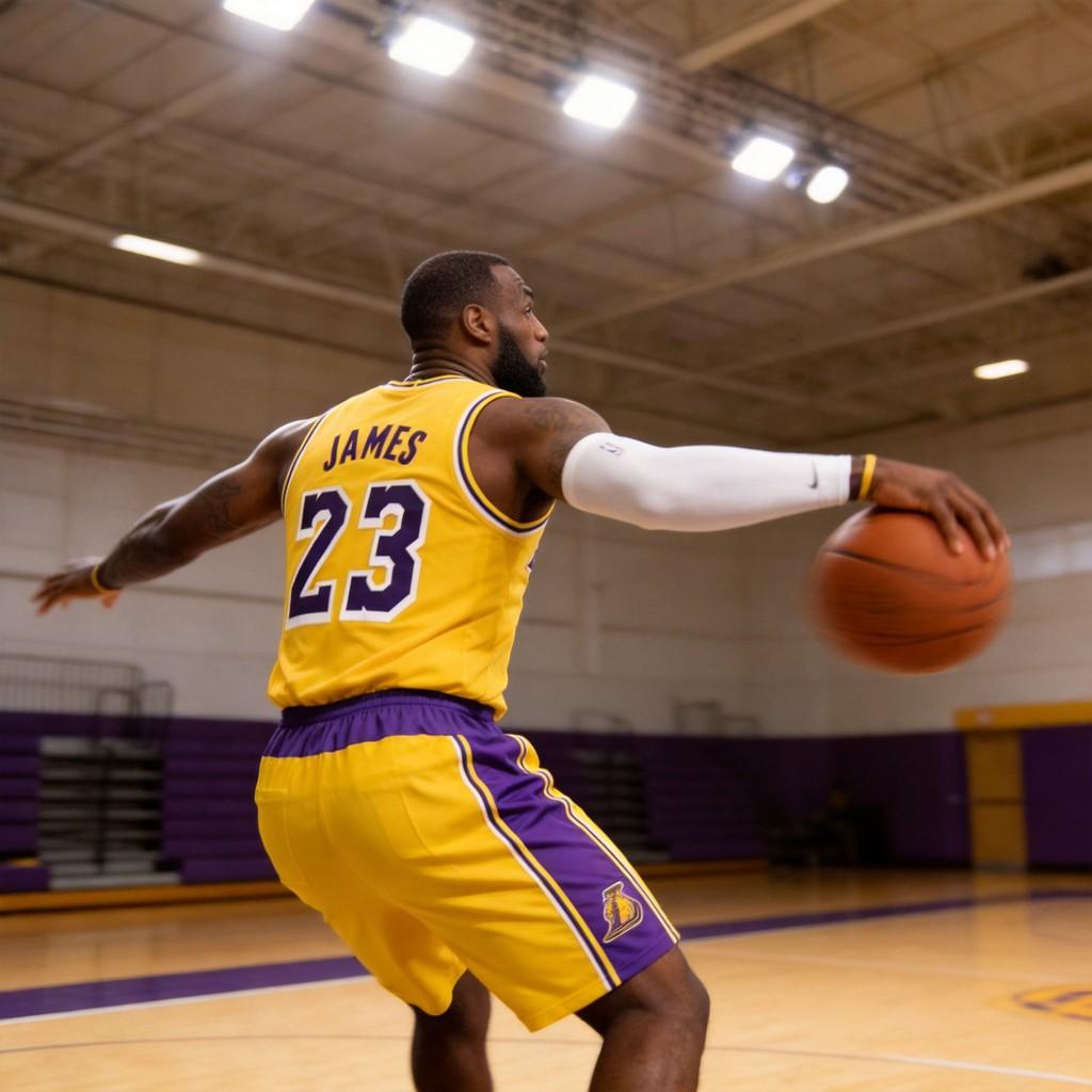 Lakers Lebron James Kosárlabda Mezsese Szett Gyorsan Száradó Anyaggal Gyerekeknek és Felnőtteknek