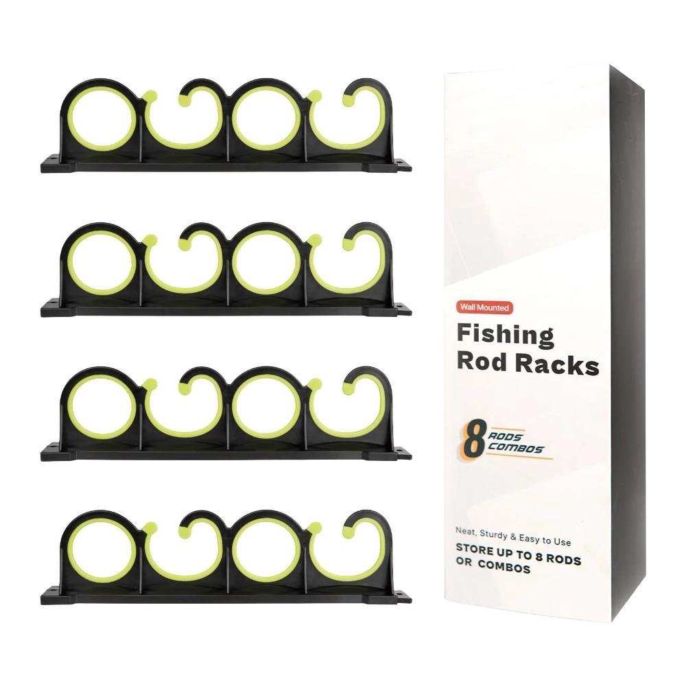 

Rubber Coated Fishing Rod Storage Rack Fishing Tackle Organizer Wall Mounted Installation