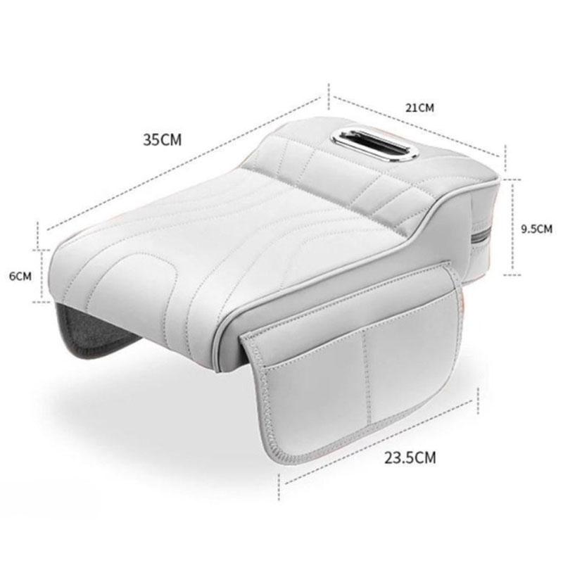1pcs Car Center Console Armrest Cushion Thickened Arm Rest Box Pad With Side Extension Cushion And Tissue Holder