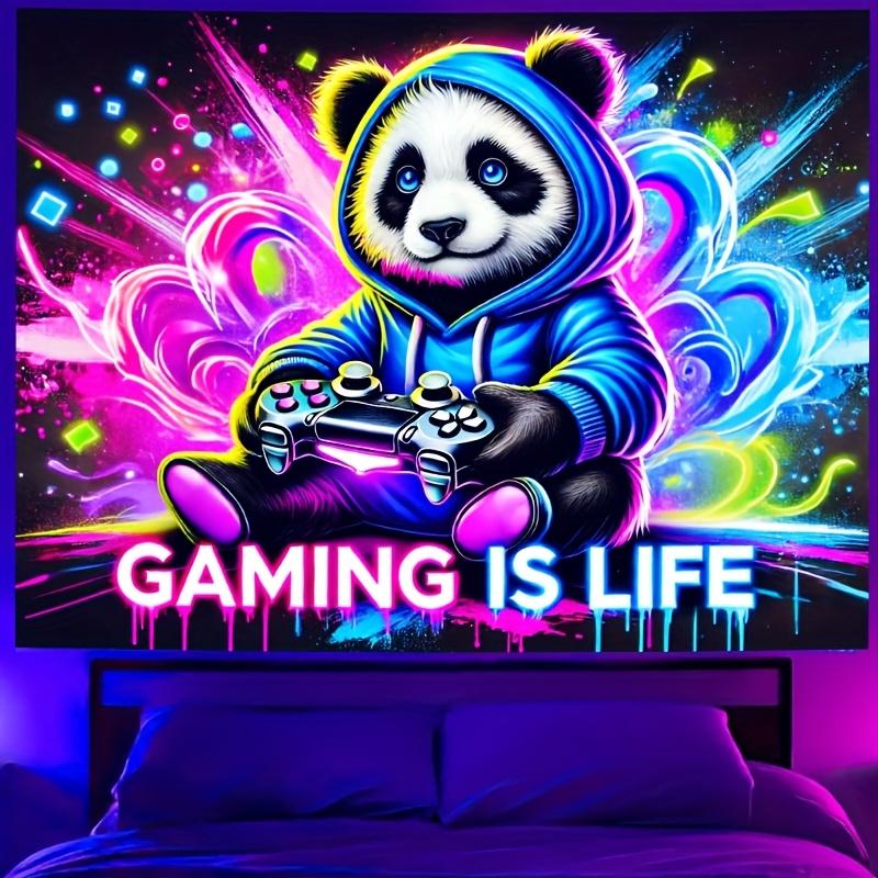 Gaming is Life Tapestry Perfect for Bedroom Decor and Wall Art Vibrant and Fun Design Ideal for Gamers and Tech Enthusiasts
