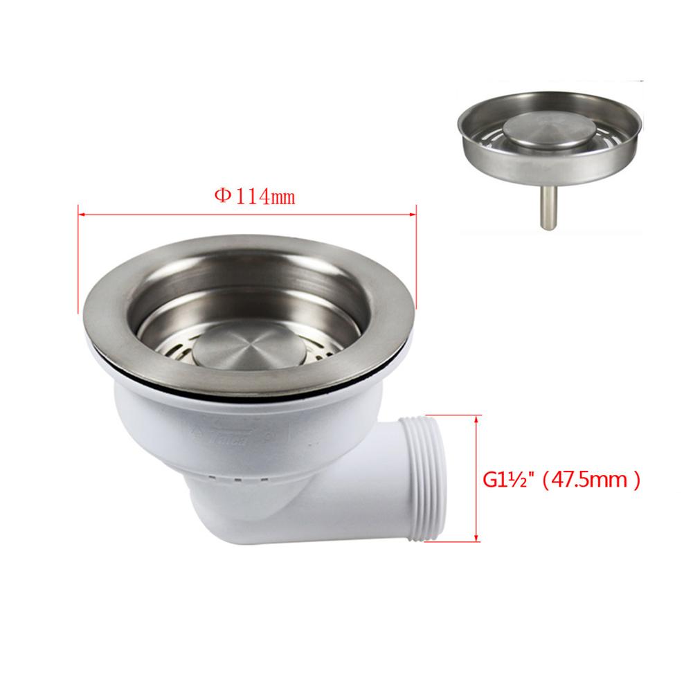 Kitchen Waste Kit Sink Strainer Easy-to-remove Basket Efficient Waste Management Generous Diameter Modern Aesthetic