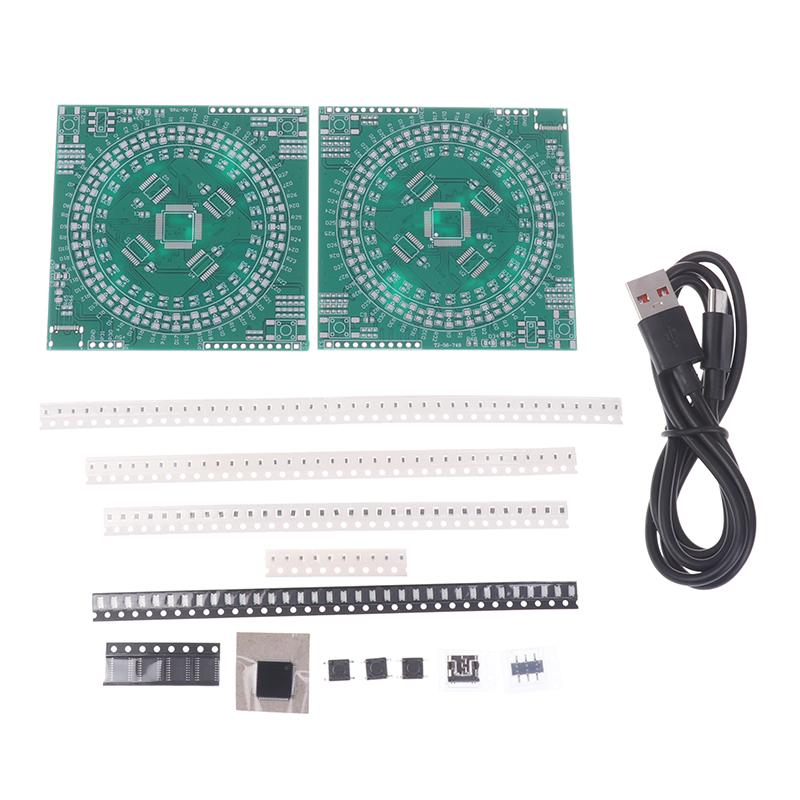 Lqfp64 Soldering Diy Kit 5V Running Light Smd Soldering Practice Board Kit Type-C Interface For Soldering Instruction