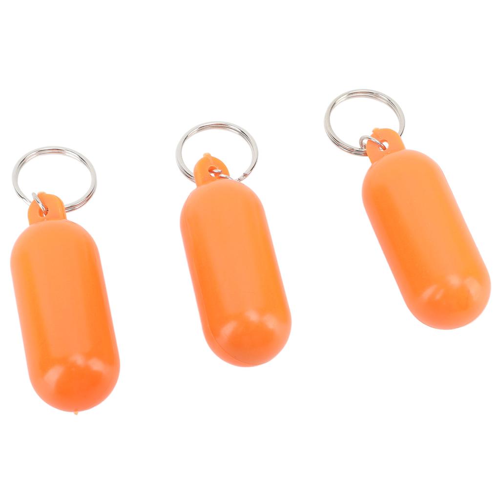 3PCS Floating Keychain Stainless Steel ABS Waterproof Key Holder Boating Key Chain for Fishing Surfing Sailing Outdoor