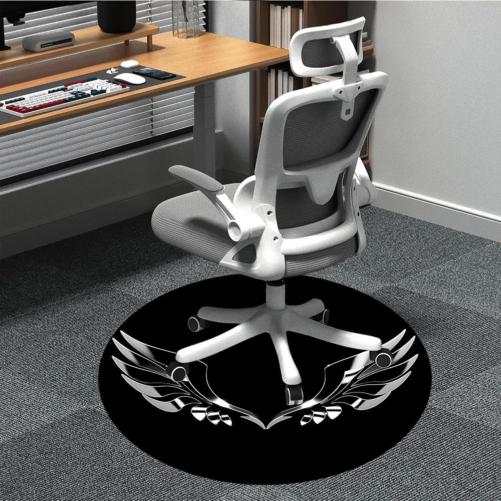 

1pc Winged Print Chair Carpet for Office, Non-slip, Soft and Durable Office Rug, Perfect for Office yy260131060 80cm by 80cm