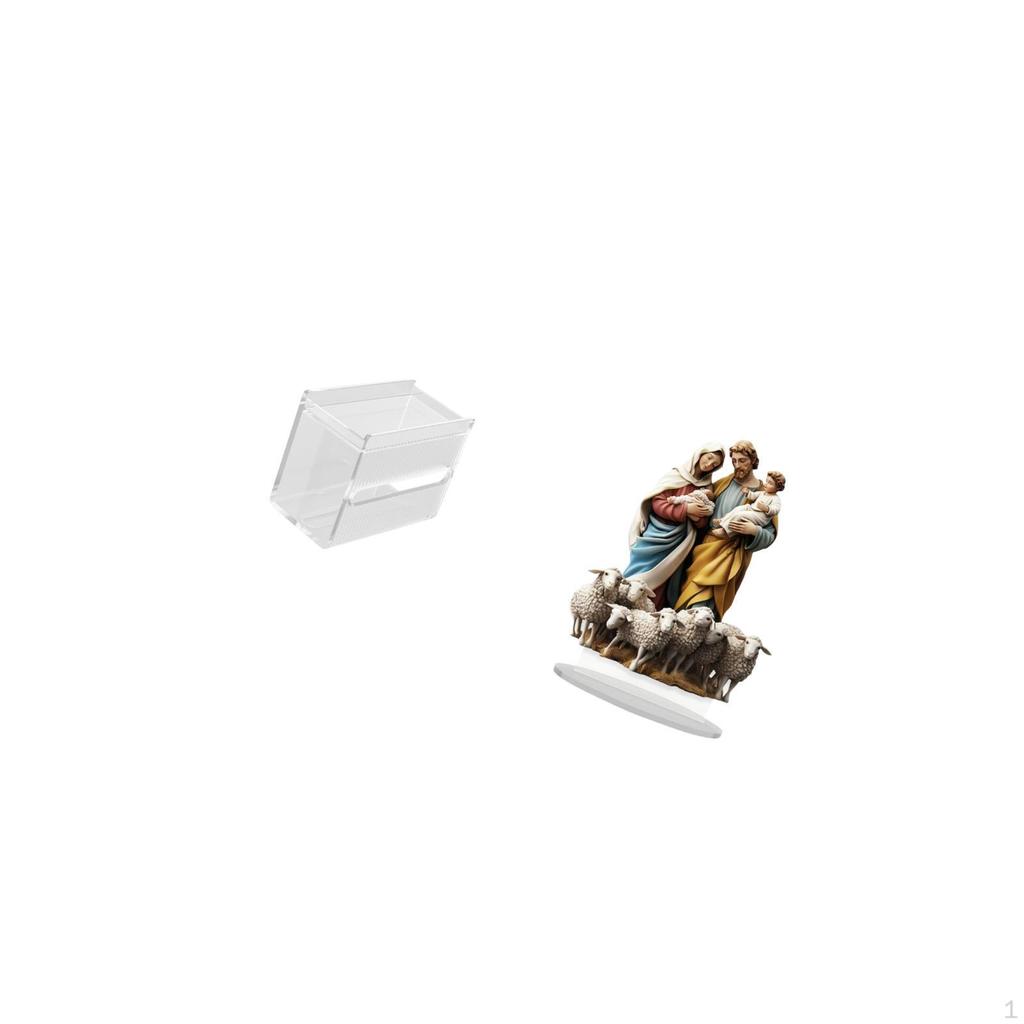Modern Acrylic Toilet Paper Storage Box And 2D Desktop Decor DIY Unique Tabletop Ornament for Wall