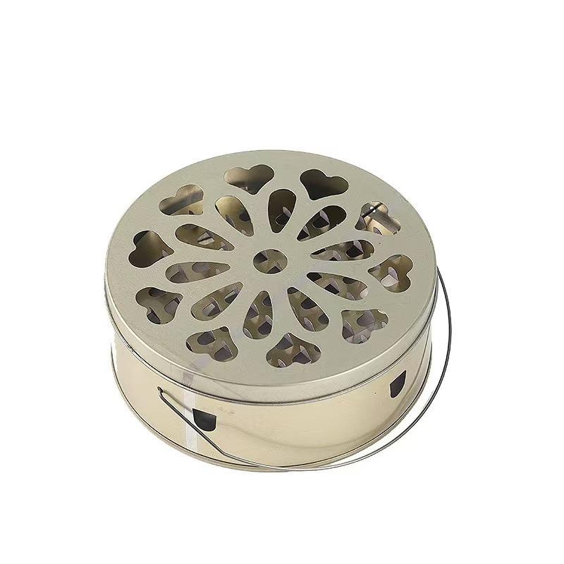 Stainless Steel Mosquito Coil Box With Lid Fireproof Ash Catcher For Home Kitchen Safety And Outdoor Portable Burning