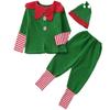 Children Adults Christmas Elf Costumes, Santa Claus Costume Sets, Green Elves, Halloween Cosplay Products
