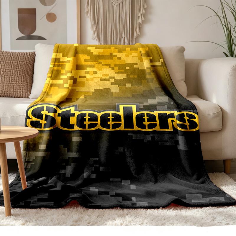 Pittsburgh Steelers Soft and comfortable flannel Suitable for sofas living rooms outdoor camping travel and also makes a great anniversary gift