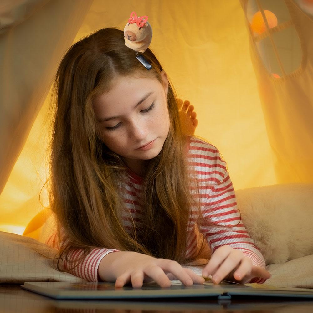 6pcs Cartoon Capybara Spring Hair Clip 3D Plush Duckbill Clip  New Year Gift