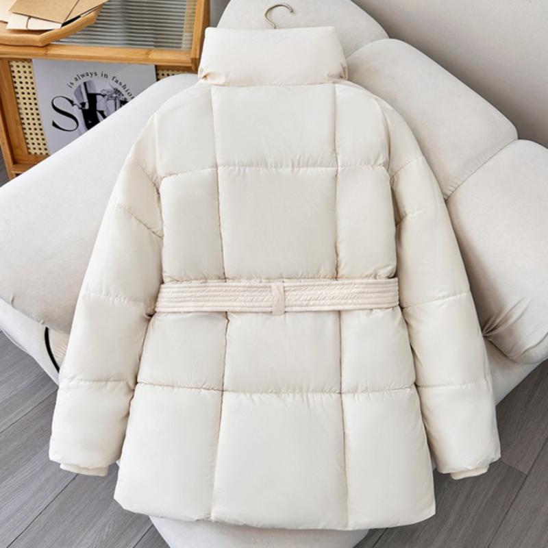 Winter Simple Women's Long Loose Thick Warm Waist Slimming Coat