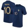 Frankrijk Nationale Team #10 K Ylian Mbappé Shirt, 2022 Wereldbeker Fan Editie Korte Mouwen Shirt.