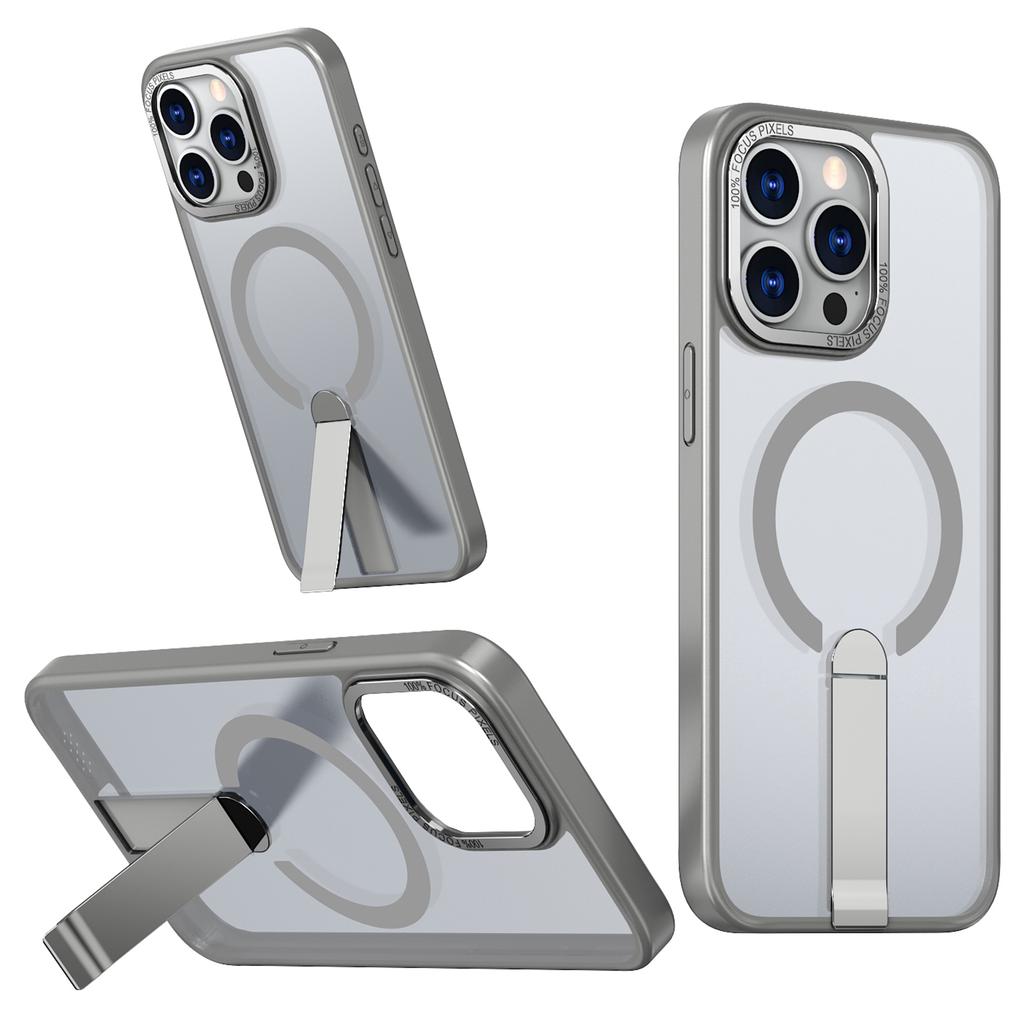 For iPhone 15 Pro Case Compatible with MagSafe Kickstand TPU + Acrylic Phone Cover