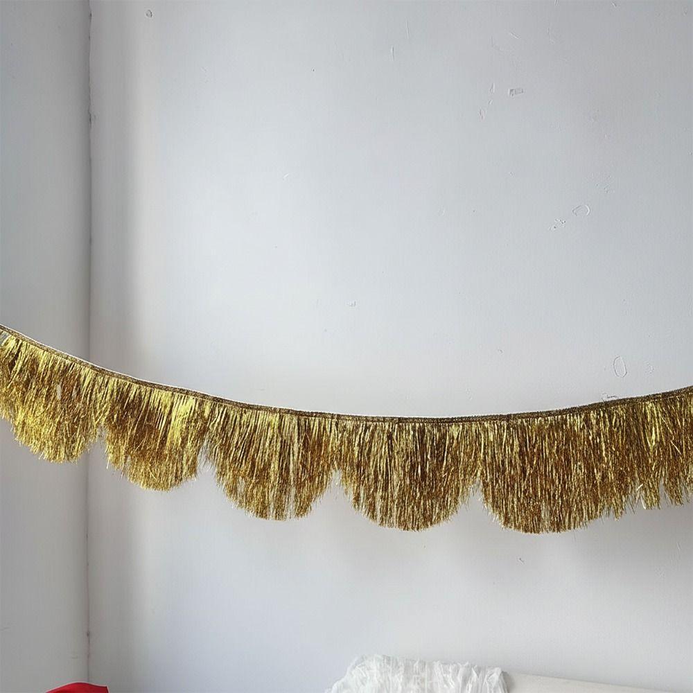 Multicolor Drizzle Garland PET Thickening Metallic Foil Fringe Encryption Background Ornament Glitter Fringe Birthday Decoration