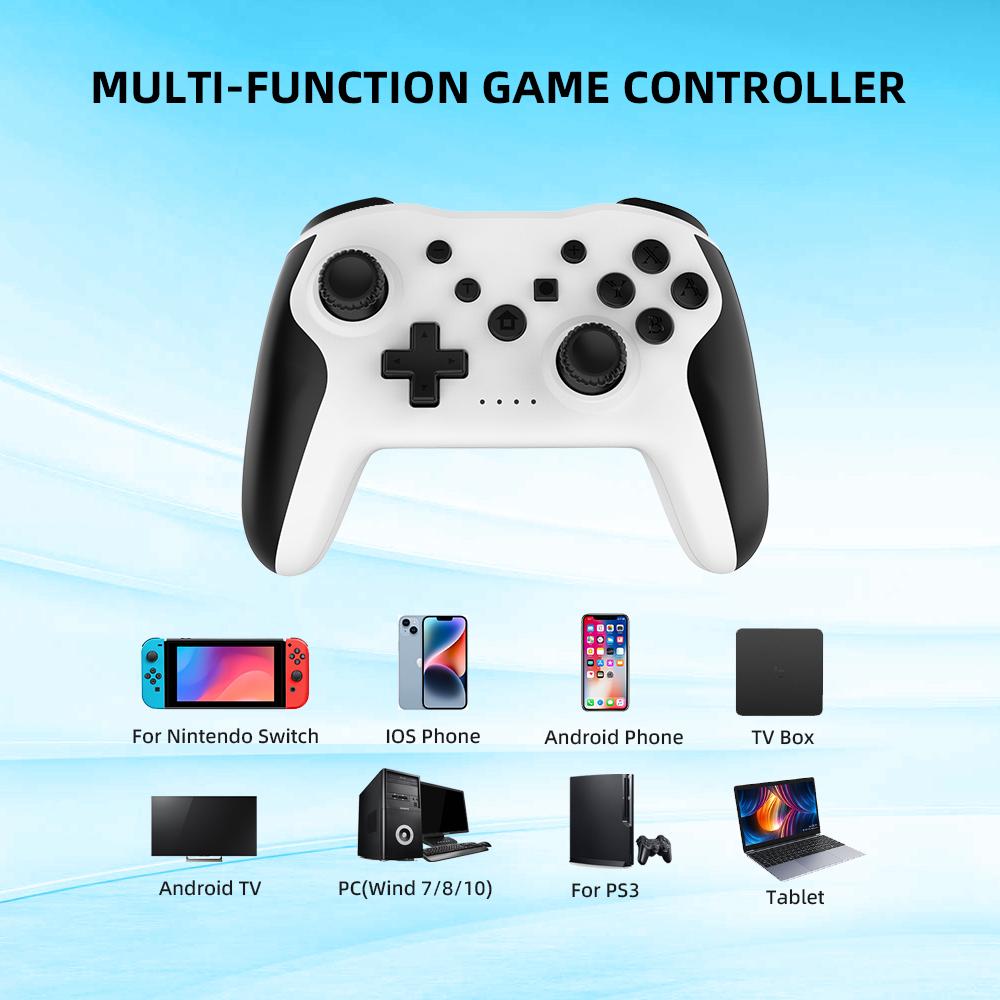 GAMINJA Wireless BT 2.4GHz Joystick Game Controller for Switch Game Phone & Android Gamepad