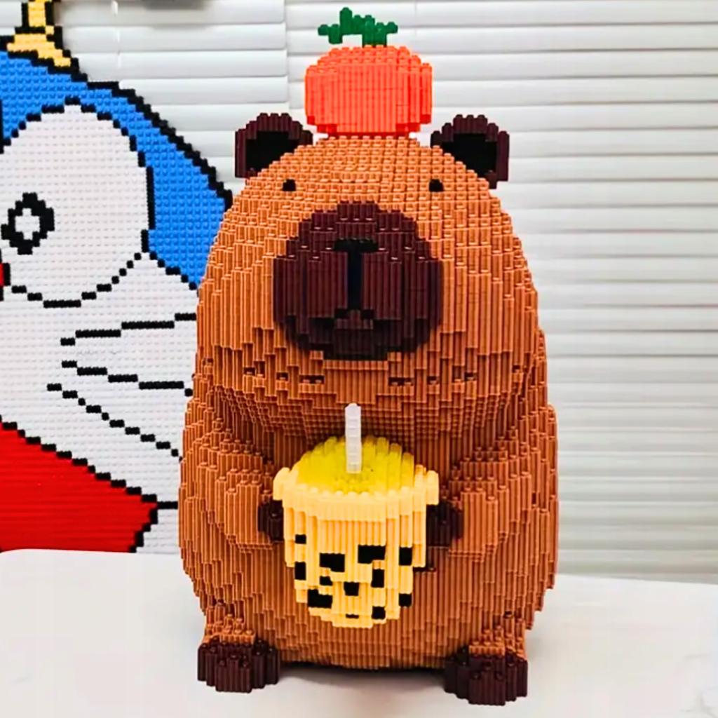 Capybara Shake Construction Blocks Building Set Figure Large 1900 Pcs