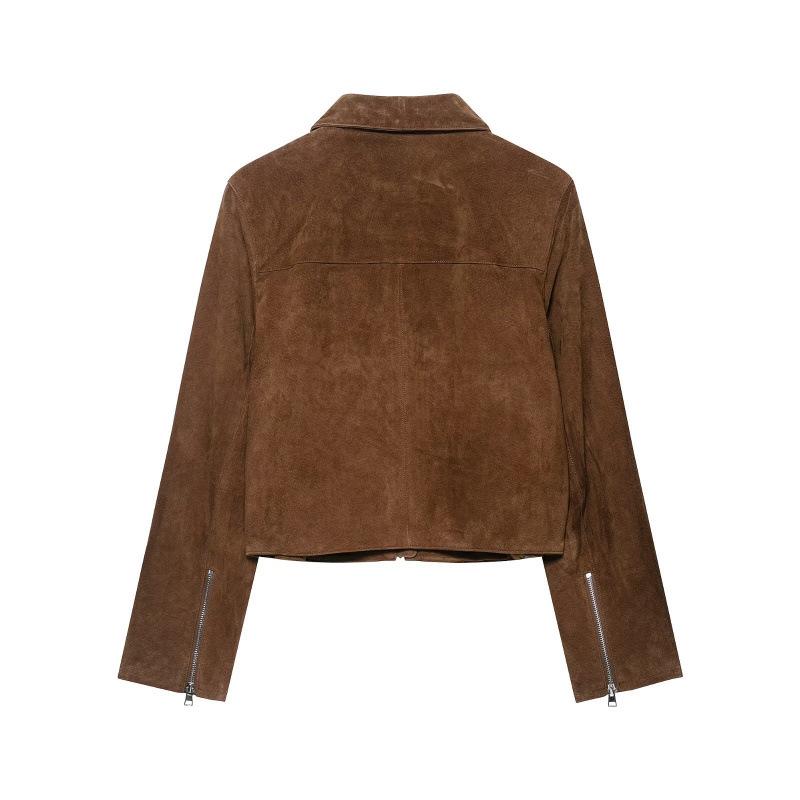 European & American Women's Short Pure Leather Jacket Coat - Hot Selling