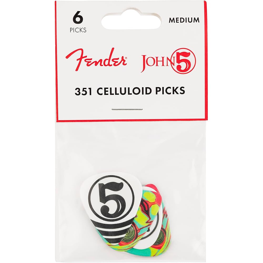 Fender/John 5 351 Celluloid Picks (Set of 6)