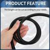 INFINAUTO 5.5FT 5/16" 8mm ID 2.5mm Thick Car Vacuum Line Silicone Black High Temperature Engine Silicone Vacuum Tube Hose