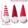3Pcs Knitted Christmas Doll Pendant Gnome Elf Doll Christmas Tree Decor Cute Santa Plush Doll