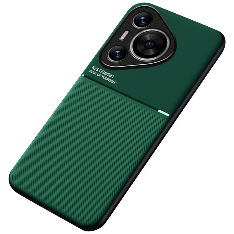 

Чехол для телефона Huawei Pura 70 из искусственной кожи + ПК + ТПУ подходит для магнитного автомобильного крепления Green