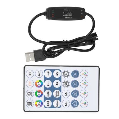 Wireless Bluetooth RGB LED Strip Lights Controller with Remote Control USB Dream Color Music Mode for 5V Light Strips