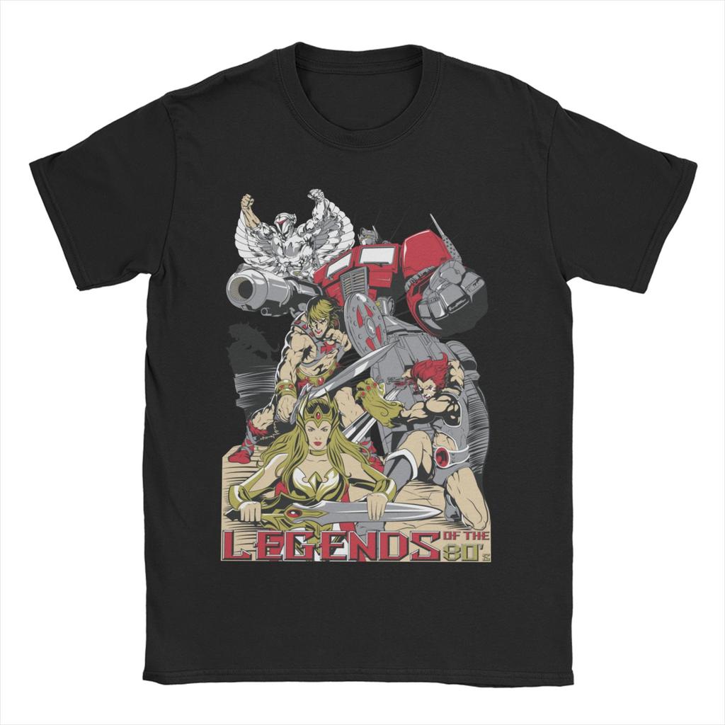 Logo Cartoon  80s Anime Lion Cool Men T Shirts Thundercats Funny Tees Short Sleeve Crew Neck TShirts Cotton 4XL 5XL Clothes