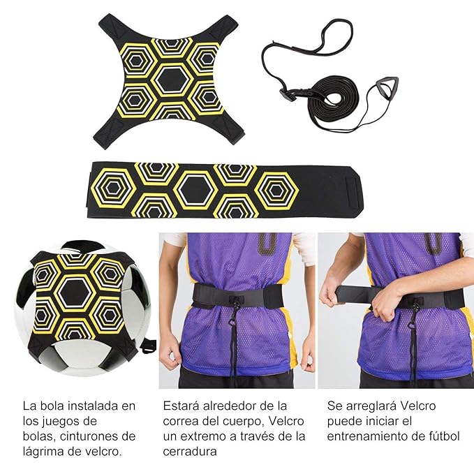 Football Trainer Elastic Band for Improving Footwork, Drill Training Aid - Adjustable (Children and Adults)