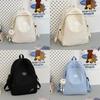 Simple Pure Color Student Backpack With Padded Shoulder Straps For Girls