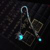 Dragon Claw Luminous Bookmarks Retro Sun and Moon Stars Luminous Fluorescent Dragon
