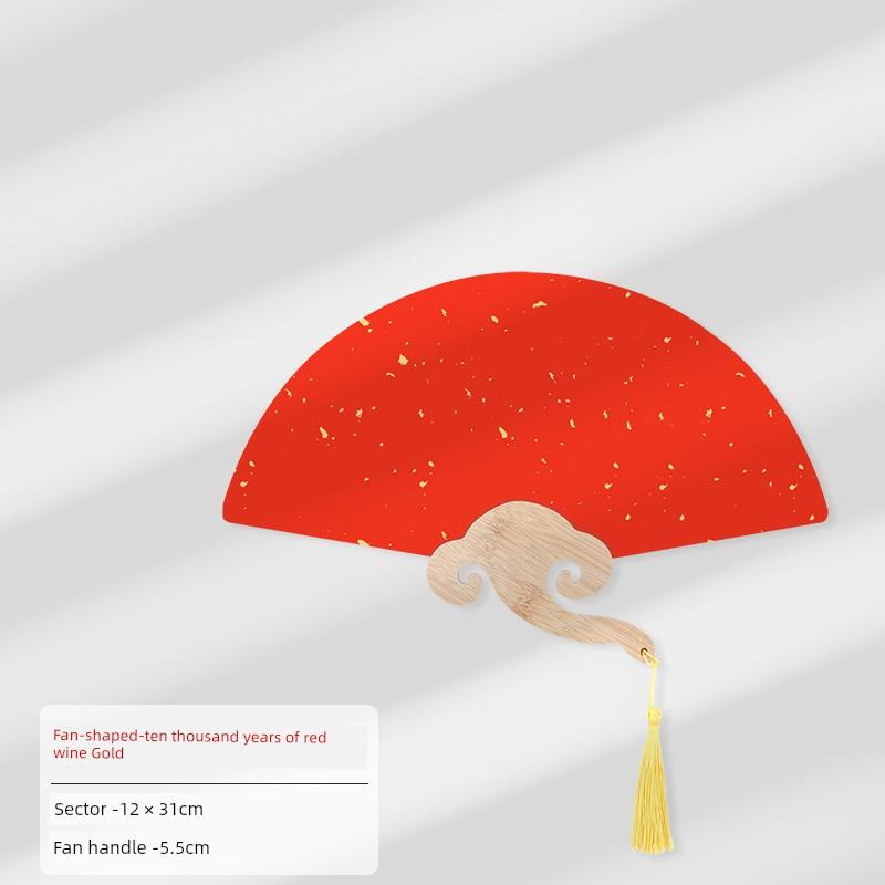 Thickened Xuan Paper Fan Surface Circular Fan Double-Sided Blank Paper Fan Painting Heart Card Paper DIY Kids Handmade Fan Painting Brush