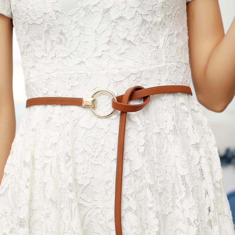 Spring And Summer Student Dress Casual Decoration Belt Multi-Colored Ring Knotted Women'S Belt Accessories