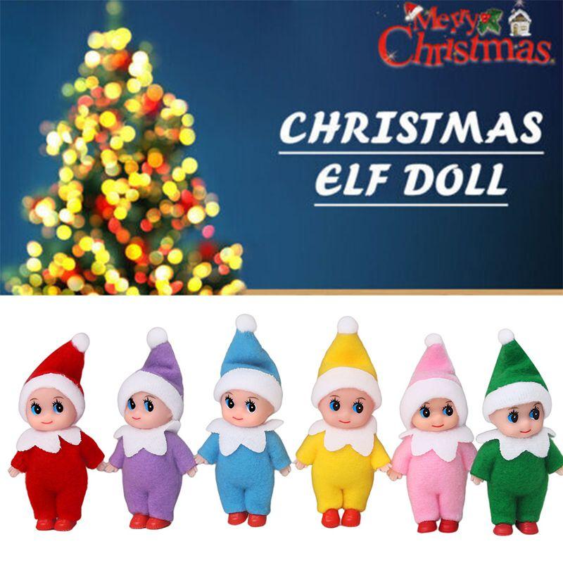 2.9in Christmas Elf Doll Ornament Lovely Kids Gift Toy Decor