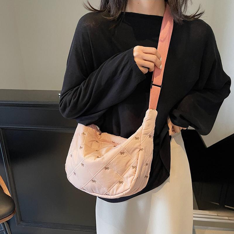 

Yogodlns Женская пуховая стеганая сумка на плечо Осень-Зима Хлопковая стеганая сумка-сатчел Большая вместимость Универсальная сумка Сумка кроссбоди для женщин 34x12x20cm